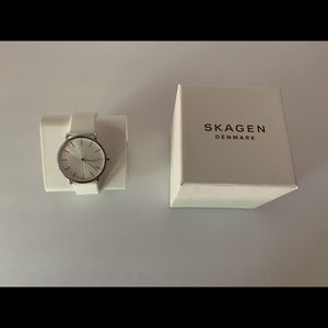 Skagen Hagen Three-Hand White Silicone Watch - SKU: SKW6630